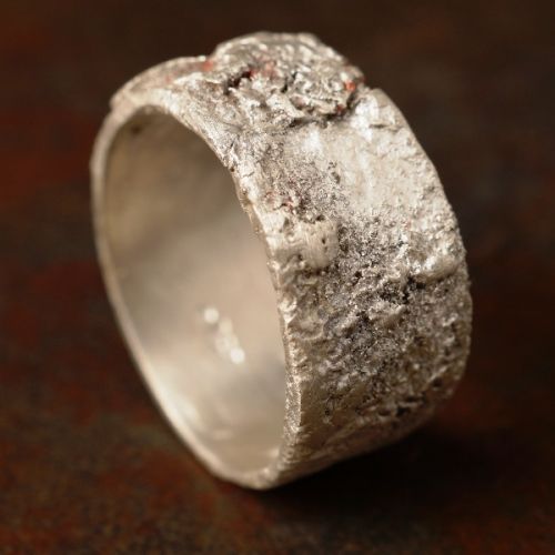 Handcrafted recycled sterling silver fused ring